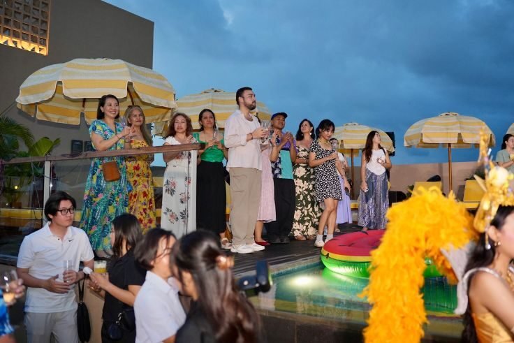 Grand Opening celebration held on the hotel’s rooftop overlooking Seminyak’s golden sunset.
