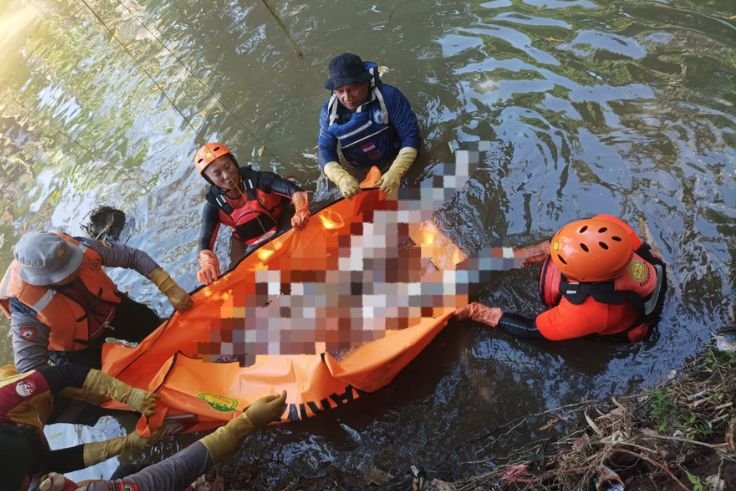 Jasad Angky Aromeo Novy Wahyudi ditemukan 2 hari pasca terseret arus.