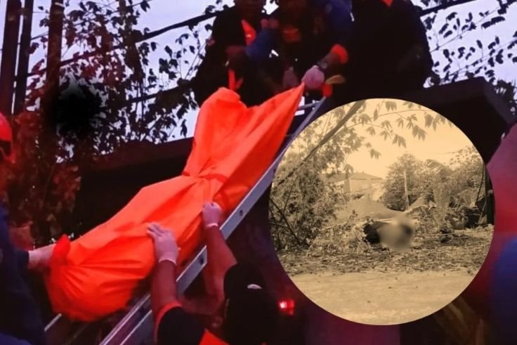 Proses evakuasi korban meninggal dunia akibat tersengat listrik di Jalan Sunset Road, Kuta, oleh petugas gabungan. (Sumber: IG/Kutaselatanews)