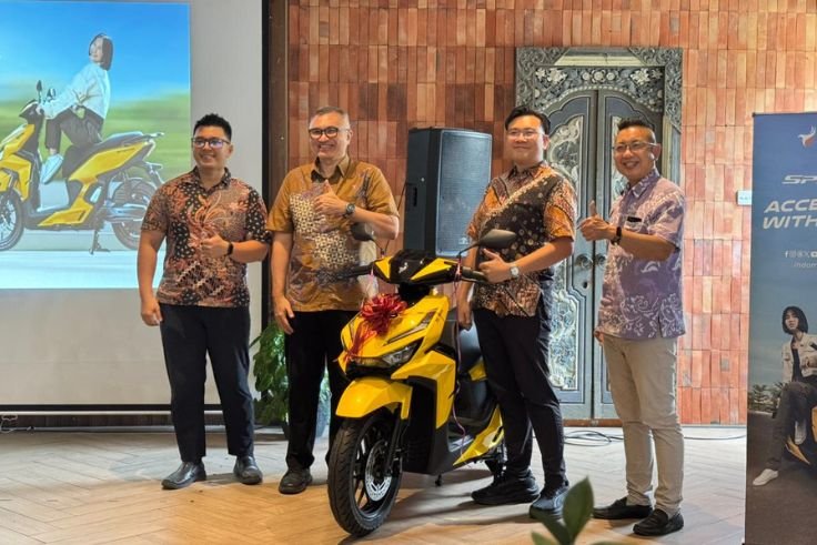 Peluncuran motor listrik Indomobil eMotor Sprinto di Bali yang digelar di Bendega Restaurant, Rabu (18/12/2025).