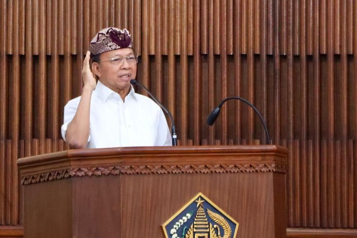 Gubernur Bali Wayan Koster di Gedung Wiswa Sabha Utama, Kantor Gubernur Bali, Kamis (5/2/2026).