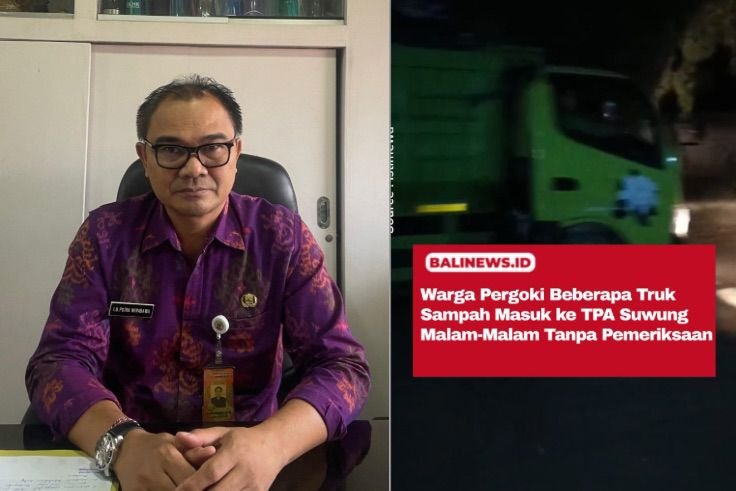 Kadis DLHK Kota Denpasar, Ida Bagus Puta Wirabawa memberikan penjelasan terkait video truk sampah masuk ke TPA Suwung.