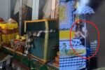 Pelaku tak dikenal terekam CCTV diduga mengacak-acak tempat penyimpanan topeng sakral di Pura Dalem Sudha, Desa Adat Sidakarya, Denpasar Selatan.