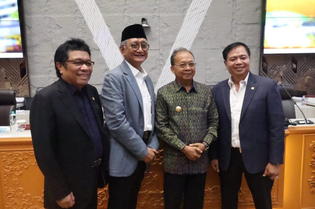 Gubernur Bali, Wayan Koster usai rapat bersama Komisi V DPR RI di Jakarta.
