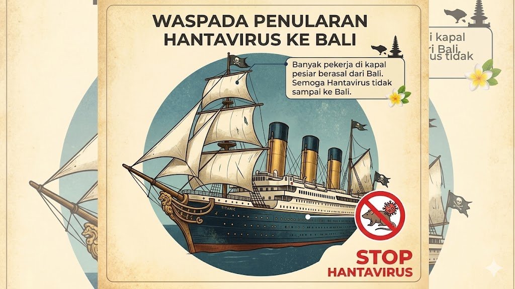 Ilsutrasi kapal pesiar yang berlayar dengan ancaman Hantavirus di Eropa.