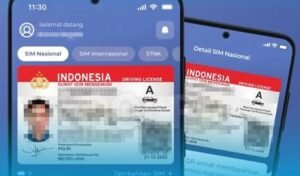 Contoh SIM yang bisa diunduh lewat aplikasi.