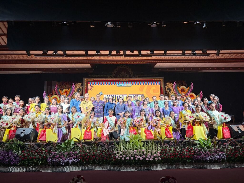 Duta Anak terpilih dalam Grand Final Mimbar Anak Bali (MAB) XVIII Tahun 2026 yang digelar pada Senin (18/5/2026).