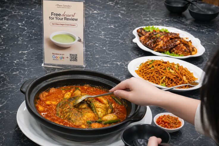 Rangkaian hidangan di Dapur Samudra.