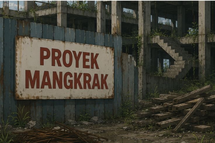 Ilustrasi proyek mangkrak.