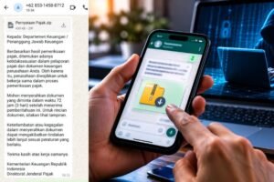 Pesan yang dikirimkan oleh oknum diduga penipu (kiri) dan foto ilustrasi (kanan)