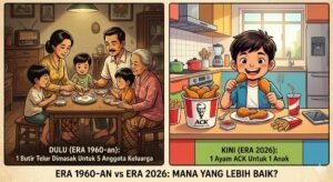 Ilustrasi perbandingan zaman dulu dan kini. Yang penting sama-sama bahagia.