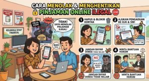 Ilustrasi pinjol ilegal dan cara menghindari agar tidak terjerat dan terjebak.
