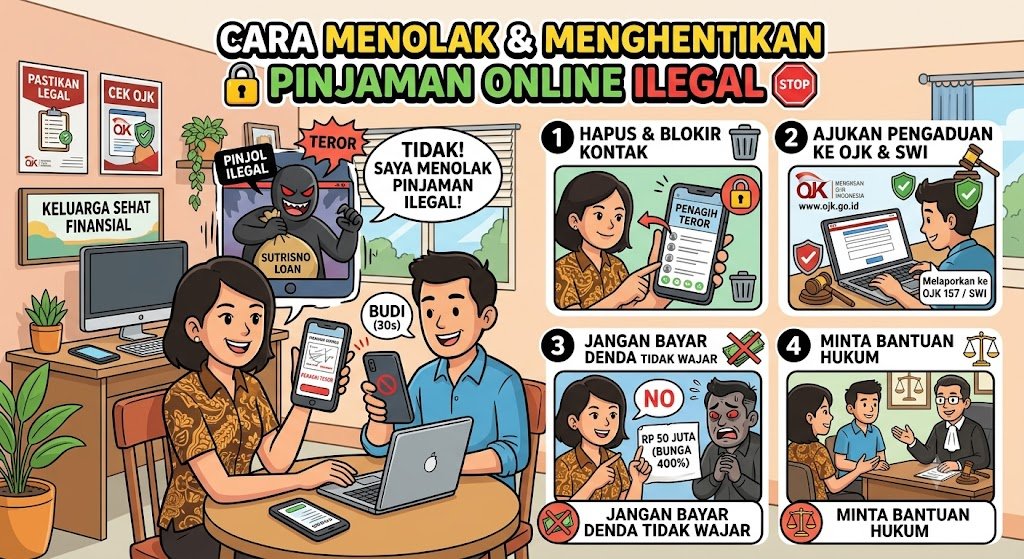 Ilustrasi pinjol ilegal dan cara menghindari agar tidak terjerat dan terjebak.