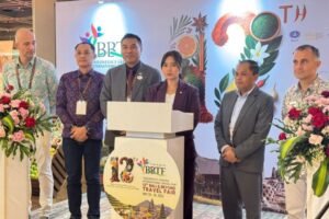 Wakil Menteri Pariwisata Ni Luh Puspa saat menghadiri BBTF 2026 di Badung, Sabtu (30/5/2026).