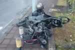 Kondisi motor Honda Vario yang ringsek.