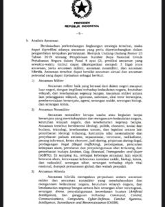 Aturan dalam Perpres 11/2025 mengenai ancaman nonmiliter.