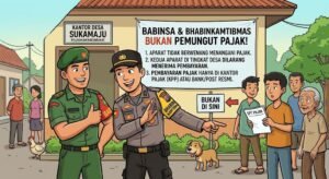 Ilustrasi aparat di tingkat desa tidak berwenang memungut pajak.