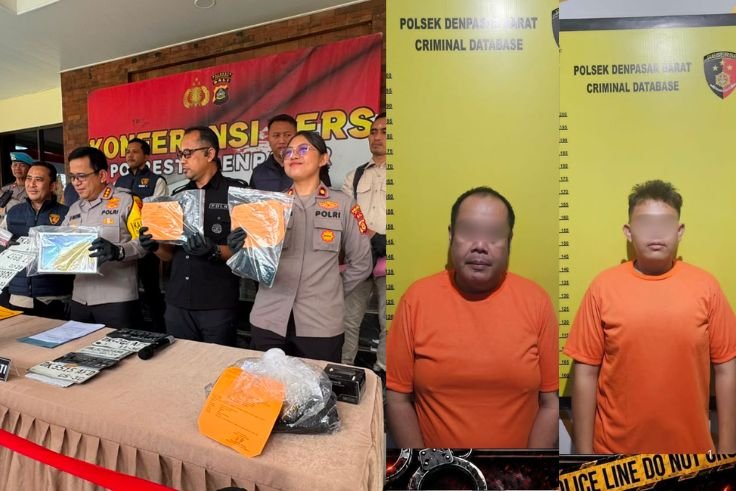 Pengungkapan kasus curanmor di Polresta Denpasar, Kamis (23/7).