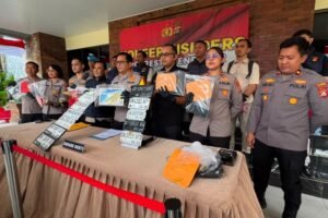 Pengungkapan kasus 4C di Polresta Denpasar, Kamis (23/7).
