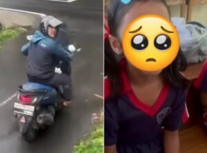 Pengendara Nmx biru yang diduga hendak berbuat asusila terhadap siswi SDN 3 Kerta diburu polisi.