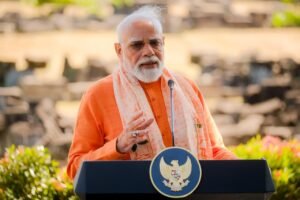 Perdana Menteri Narendra Modi ke Candi Prambanan.