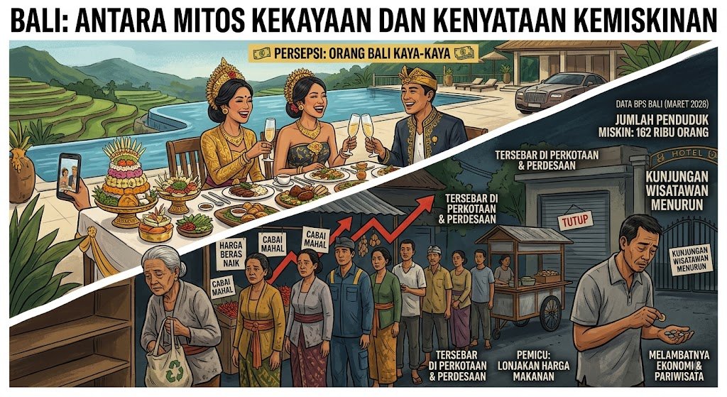 Ilustrasi - Data BPS Perwakilan Bali mencatat penduduk miskin di Bali bertambah menjadi 162 ribu.