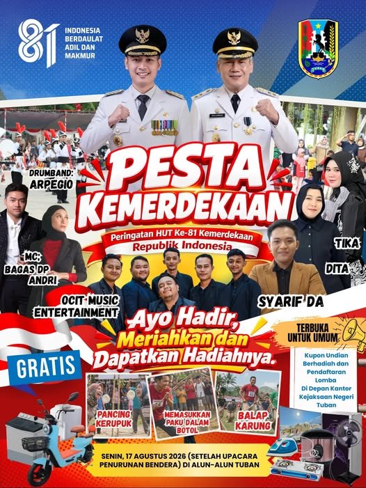 Pesta kemerdekaan Pemkab Tuban dibatalkan