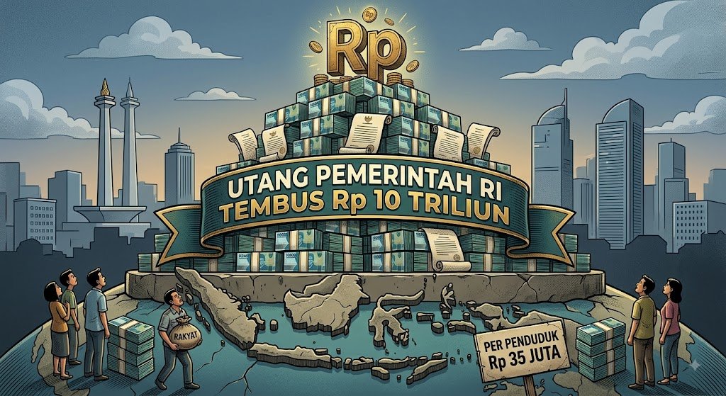 Utang pemerintah RI menembus Rp 10 triliun pada 2026.