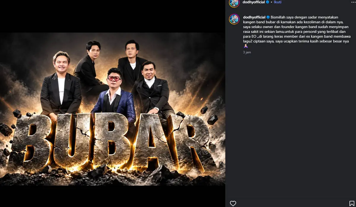 Dodhy umumkan Kangen Band bubar