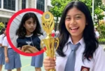 Foto: Siswi SMK Swasta Bersama Berastagi, Febiola Purba yang jadi korban program MBG.