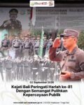 Upacara bendera di Lapangan Kantor Kejati Bali di Renon.