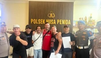 Kasus cekcok antara WNA dengan warga pendatang di Nusa Lembongan berakhir di Polsubsektor Lembongan.
