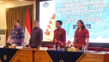 Rapat Koordinasi Timpora di Gianyar untuk memperkuat pengawasan terhadap WNA.