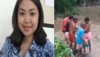 Ibu yang hanyut bersama anaknya di sungai pelintas ini tak tertolong.