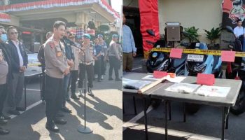 Kapolda Bali Irjen Pol Daniel Adityajaya membeberkan kronologi penangkapan tiga tersangka kasus penembakan WNA Australia dalam konferensi pers di Mapolres Badung.